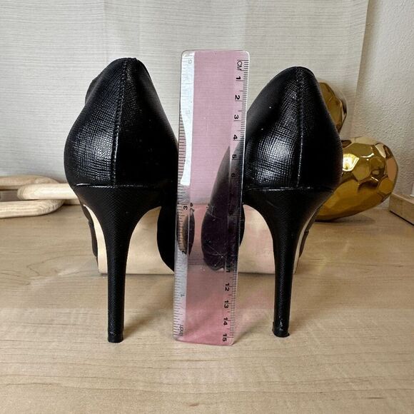 MARC FISHER Marsha‎ Peep Toe Bow Black Pumps - Picture 5 of 8